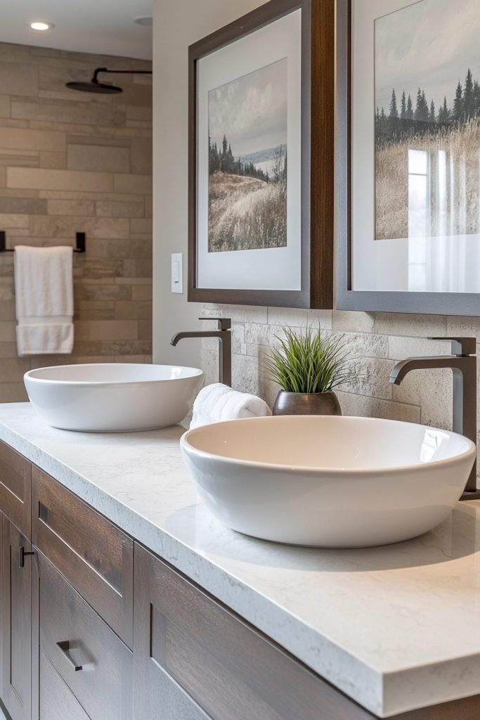 Blended Transitional Bathroom Styles