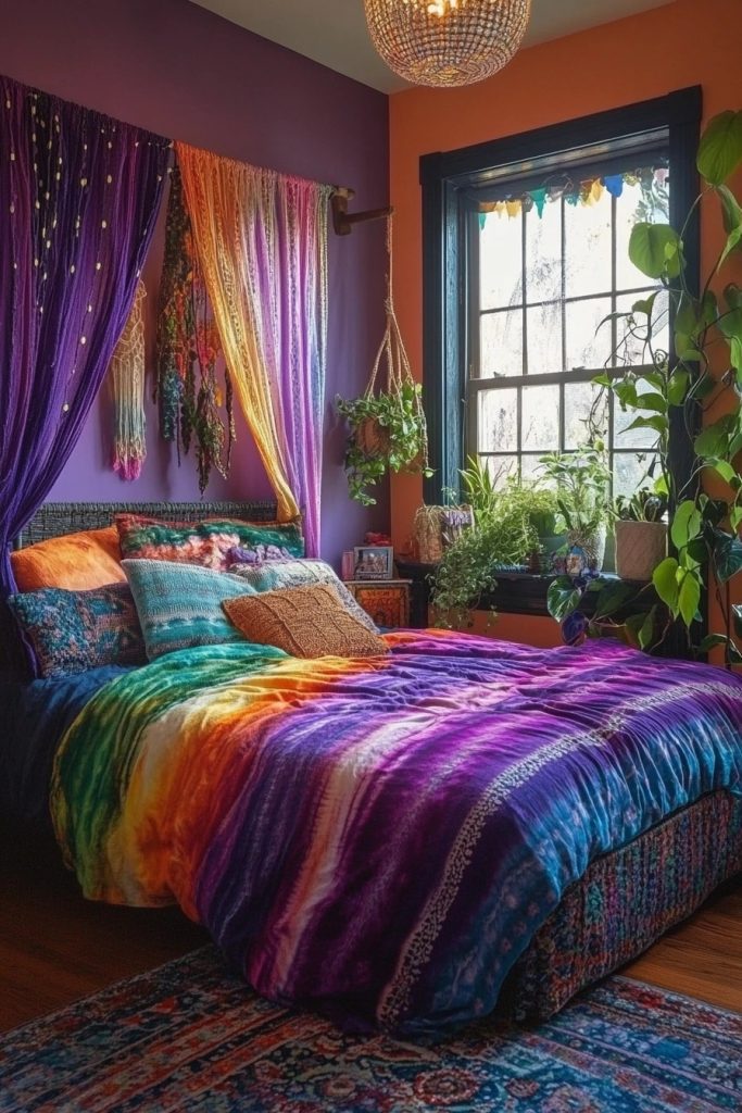 Colorful Tie-Dye Curtain Styles