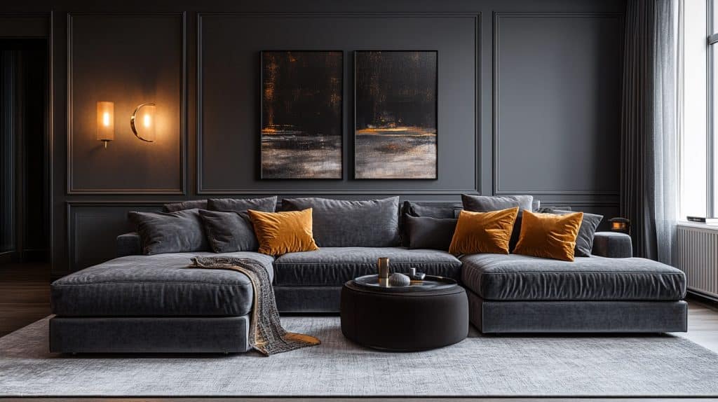 Dark Grey Couch