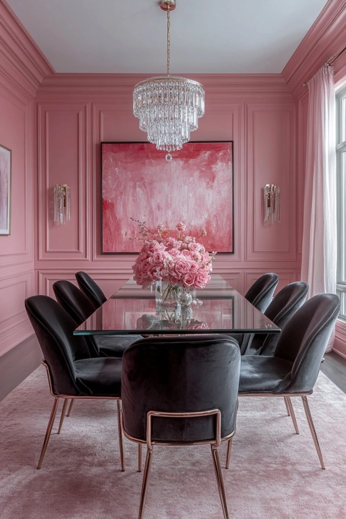 Elegant Pink Dining Rooms