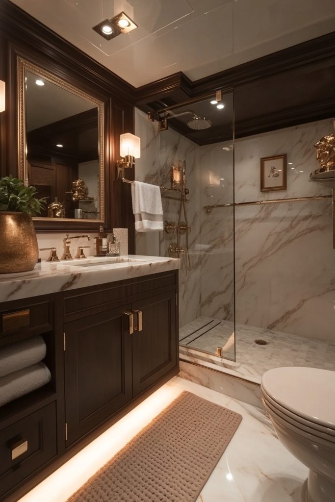 High-End Touches in Small Bathrooms