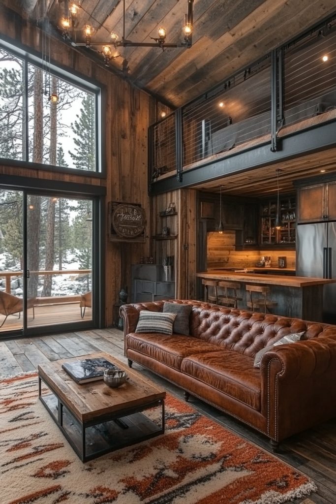 Industrial Chic: Sleek Cabin Designs