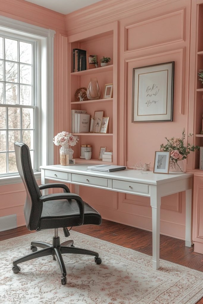 Sophisticated Pink Workspaces