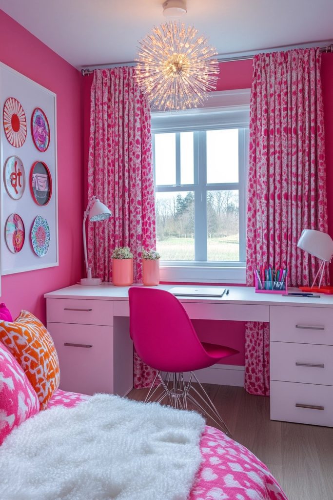 Trendy Pink Teen Rooms