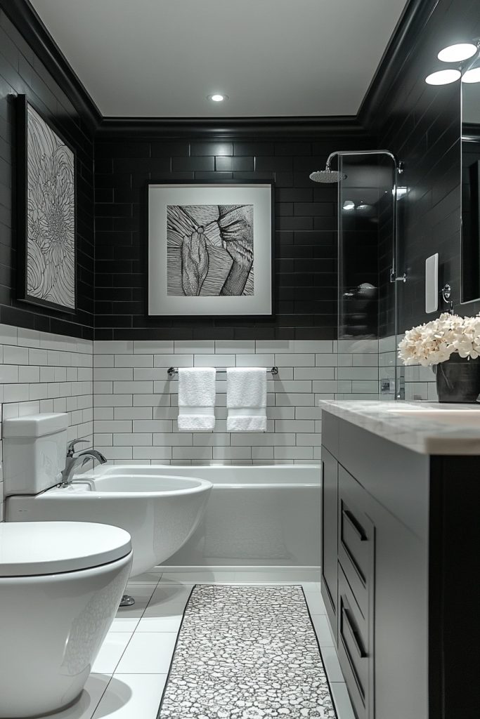 Unified Monochromatic Bathroom Styles