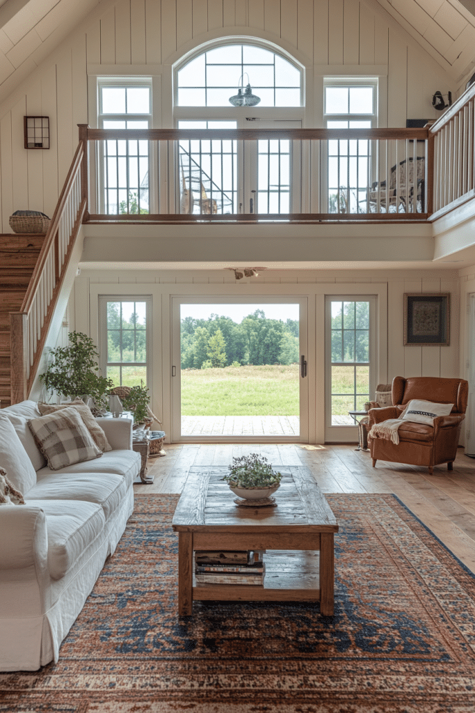 Barn-Style Upper Loft Farmhouse Garage