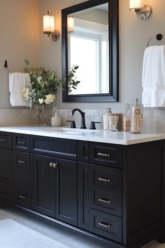 Chic Dark Bathroom Vanities