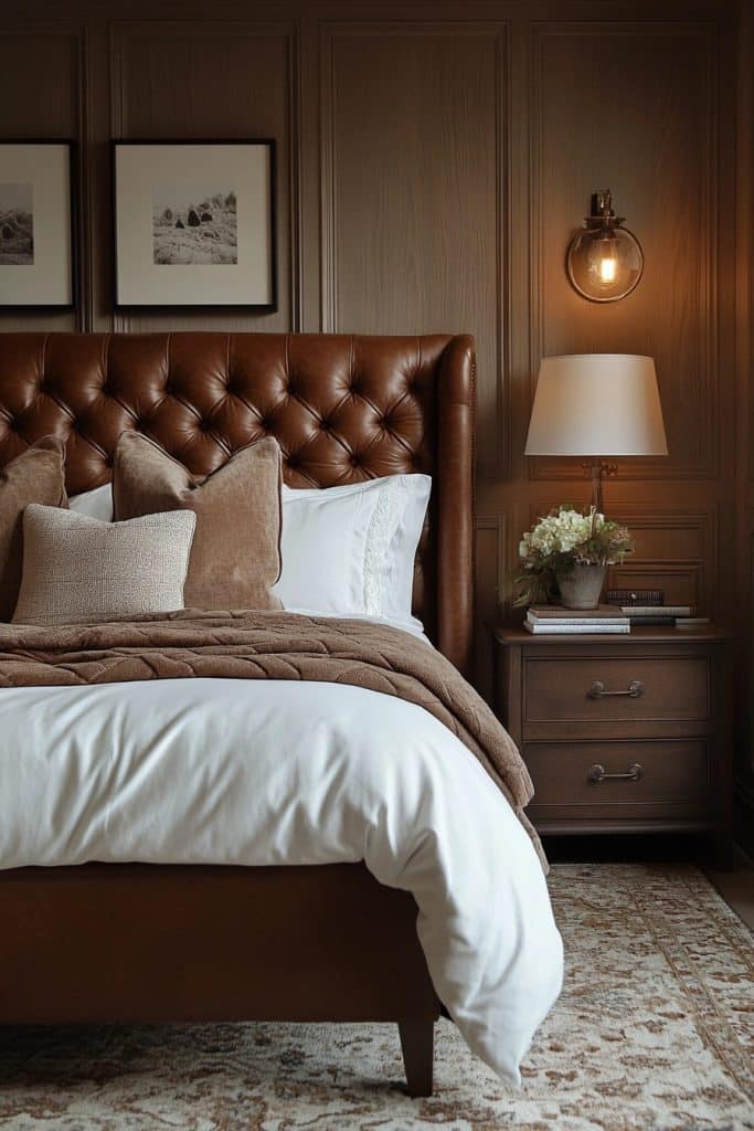 Chic Leather Details Baddie Bedroom