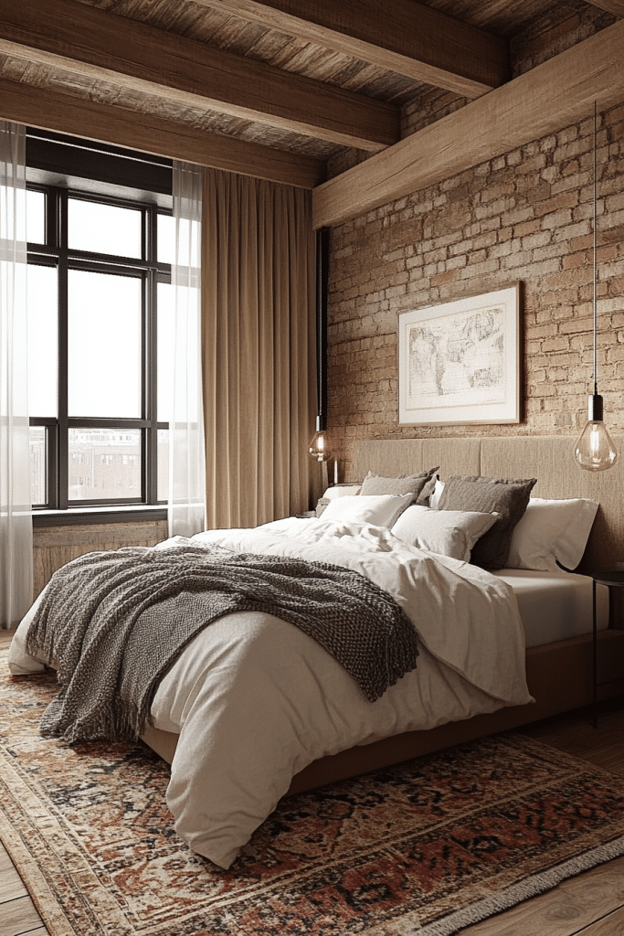 Contemporary Minimalist Loft Bedroom