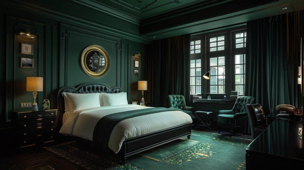 Dark Green Bedroom