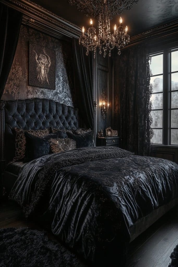 Gothic Glam Bedroom Designs