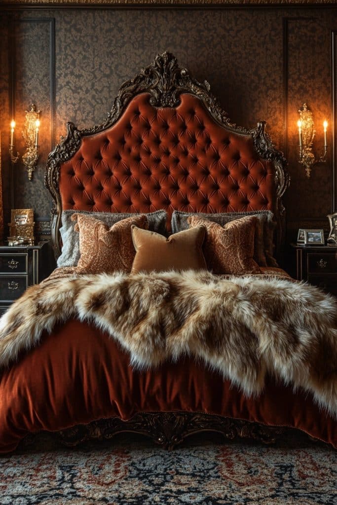 Luxurious Fur-Trimmed Baddie Bedroom