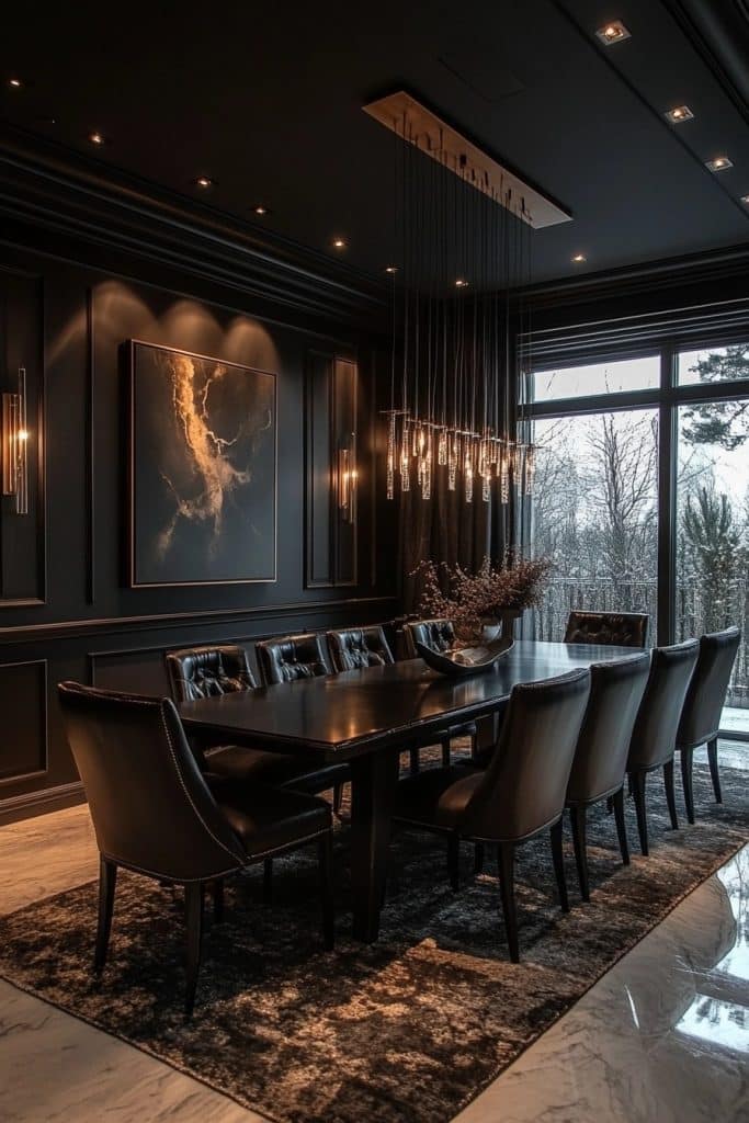 Luxury Dark-Toned Dining Rooms