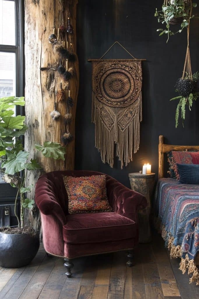 Midnight Enchantment: Black Boho Retreat