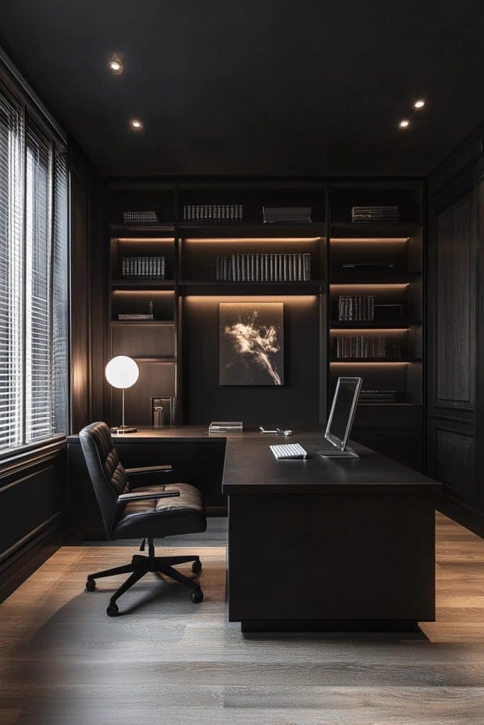 Minimalist Black Home Office