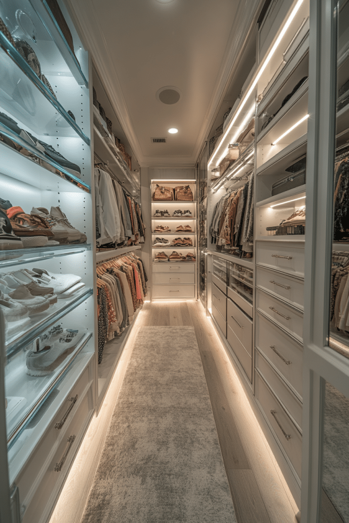 Mirror-Enhanced Closet Design