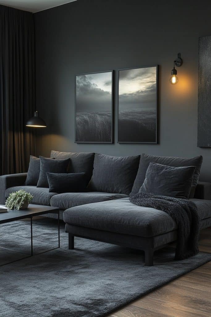 Moody Monochrome Living Spaces