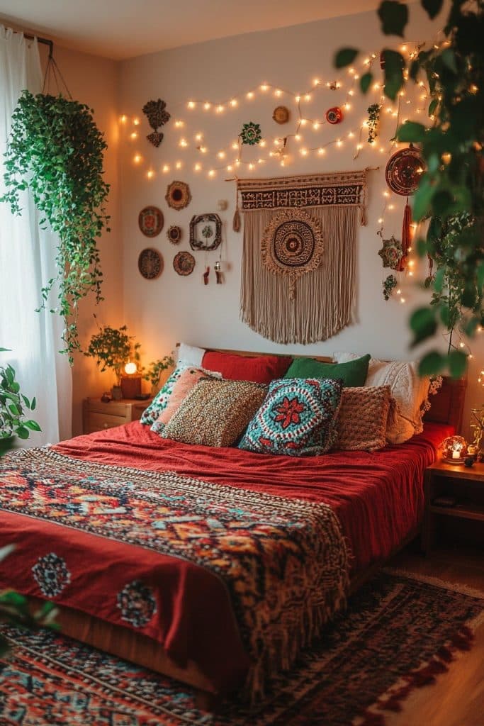 Noir Reverie: Boho Bedroom Escape