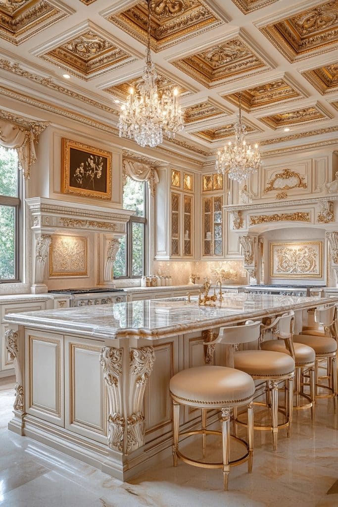 Opulent Glamour: Antique Kitchen Luxury