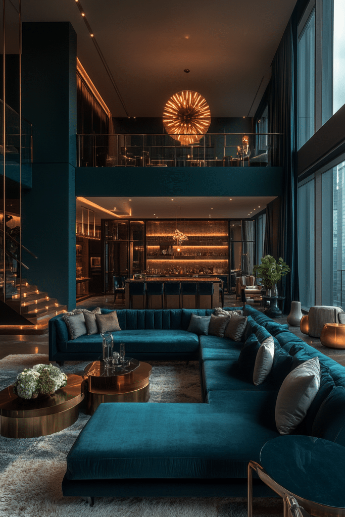 Opulent Teal Loft Retreat