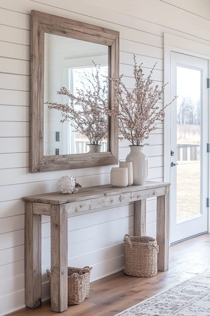 Practical Farmhouse Foyer