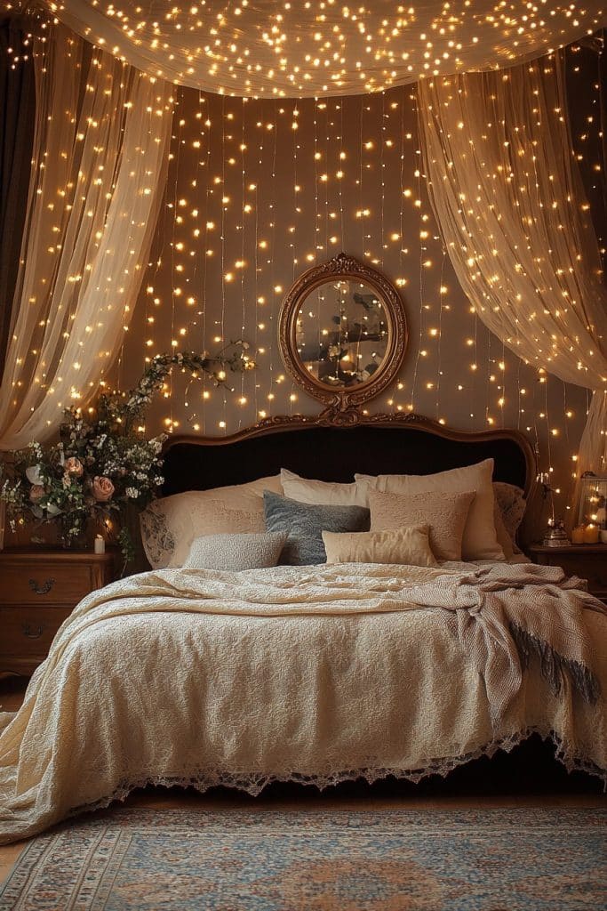 Romantic Noir: Moody Boho Bedroom