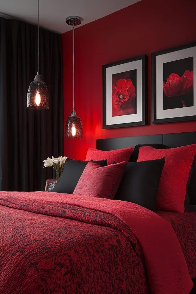 Sassy Red Baddie Bedroom