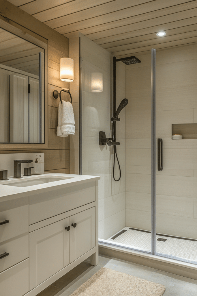 Sleek Cabin Bathroom Solutions