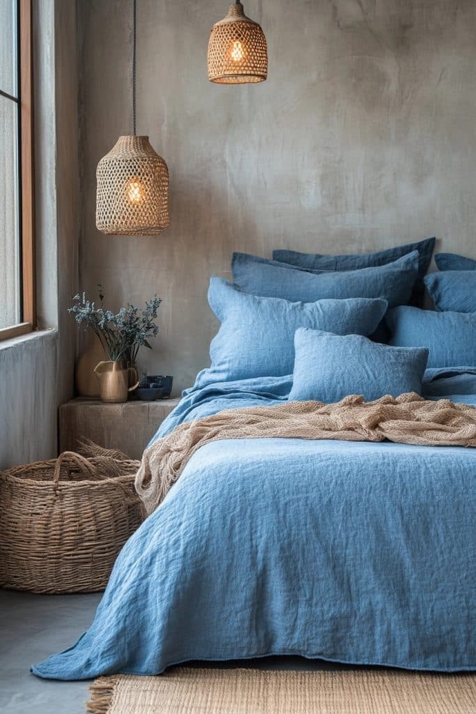 Soft Glow: Light Blue Boho Dream