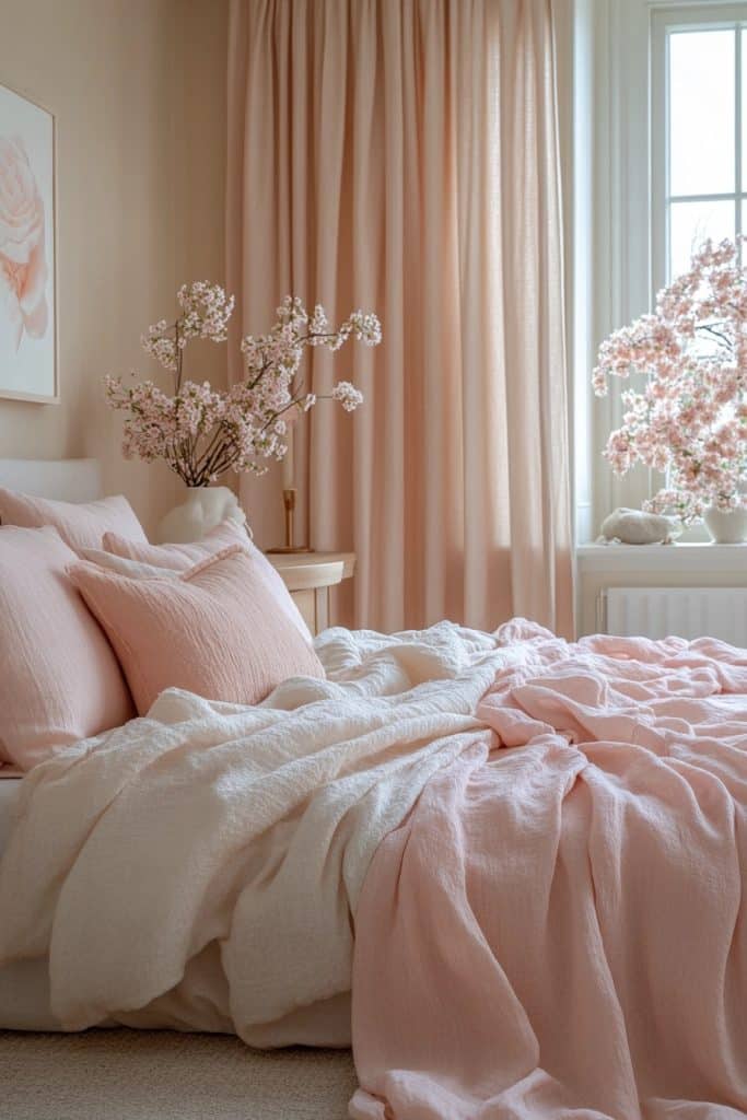 Soft Pastel Minimalist Bedroom