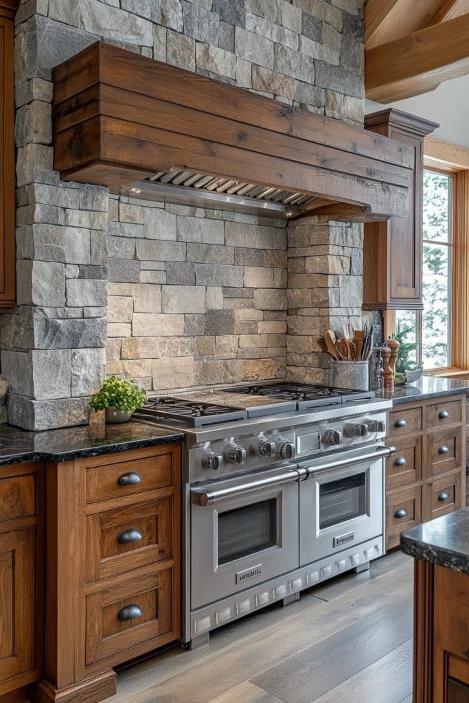 Textured Stone Backsplash