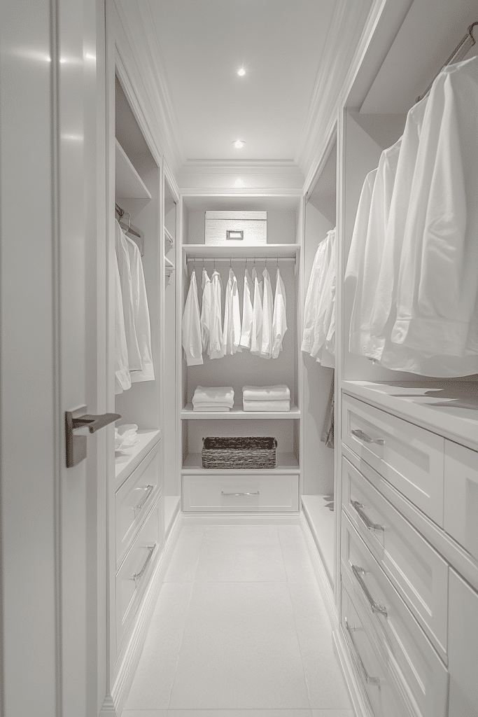 Tranquil All-White Closet