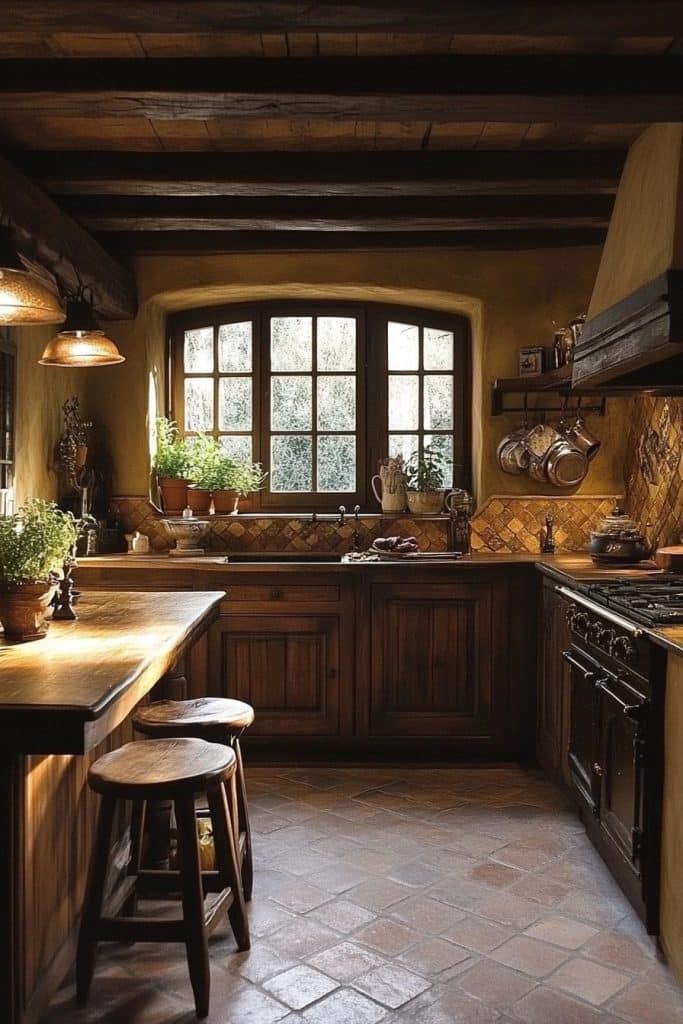 Tuscan Warmth: Antique Kitchen Inspiration