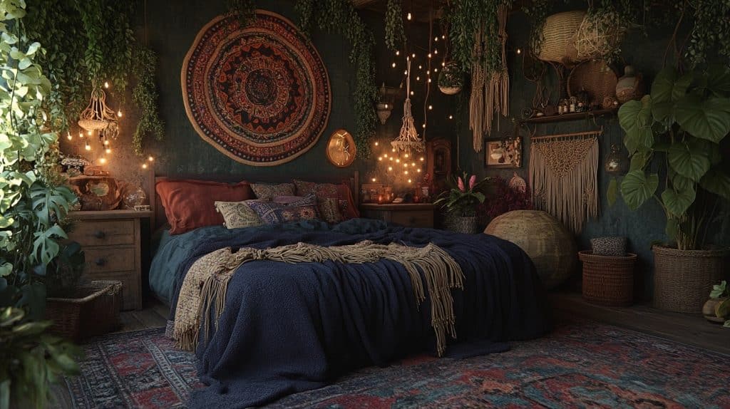 black boho bedroom ideas