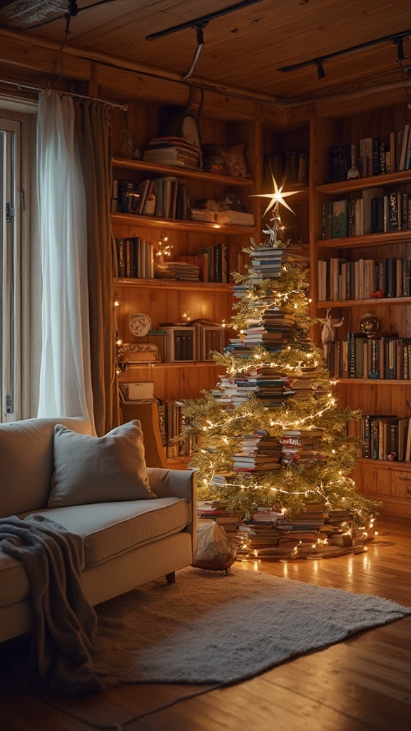 Bookshelf Tree Decor