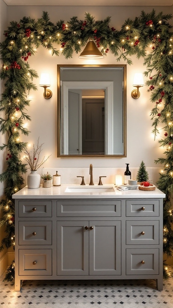 Holiday Garland Vanity Accents