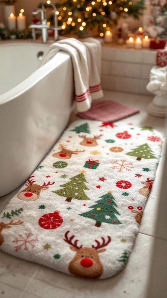 Whimsical Christmas Bath Mats