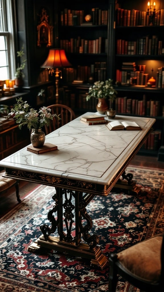 Marble-Topped Desks or Tables