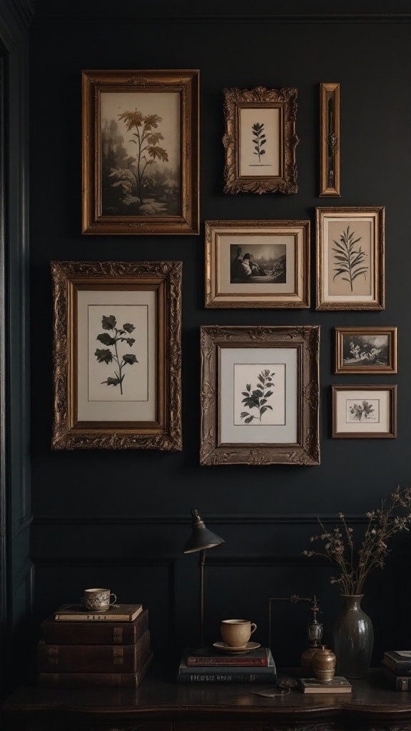 Gallery Wall with Antique Frames