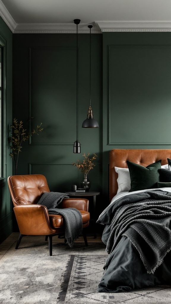 Dark Green and Charcoal Harmony