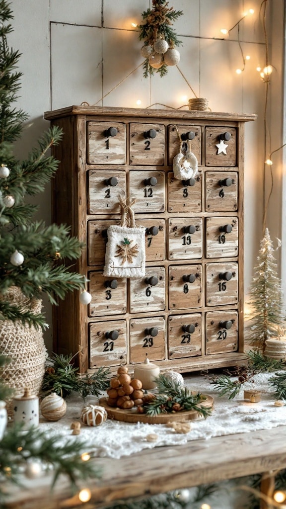 Hanging Wooden Advent Calendars