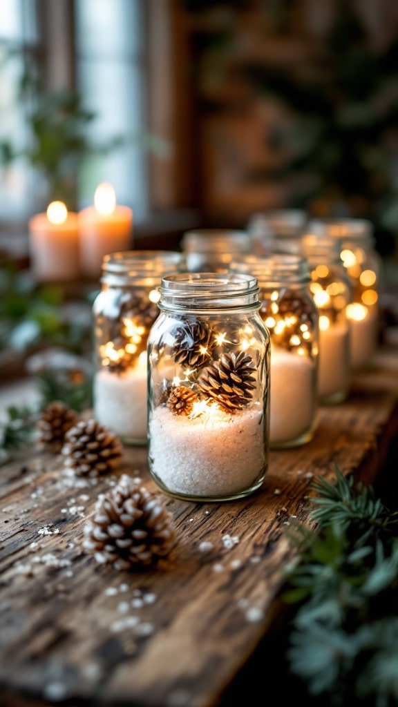 Repurposed Mason Jar Luminaries