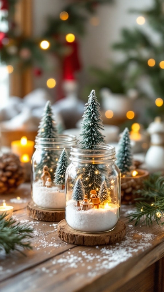 Mason Jar Snow Globes