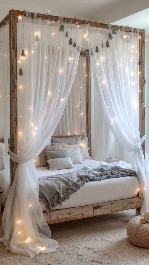 Canopy Beds with Sheer Curtains