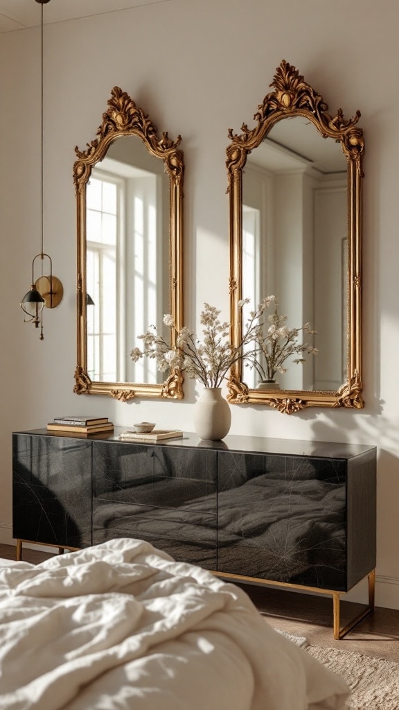 Gilded Glam with Vintage Mirrors