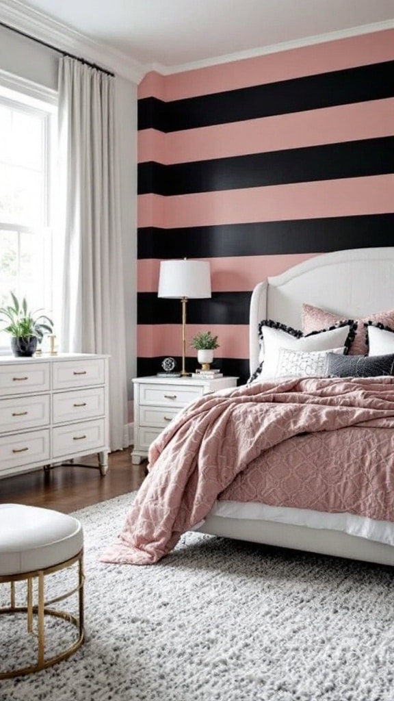 Classic Stripes in Pink and Black