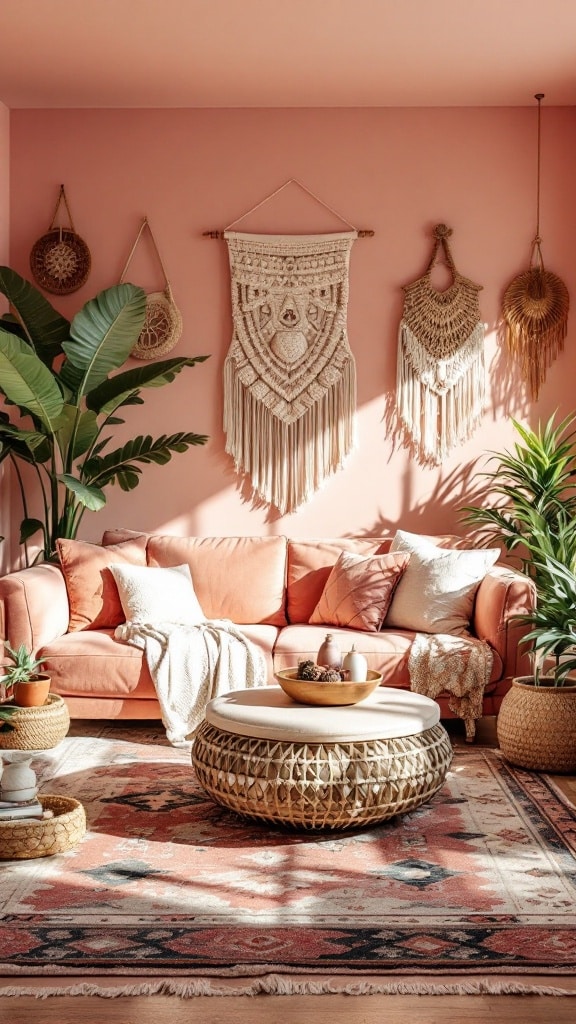 Peach Pink Bohemian Bliss