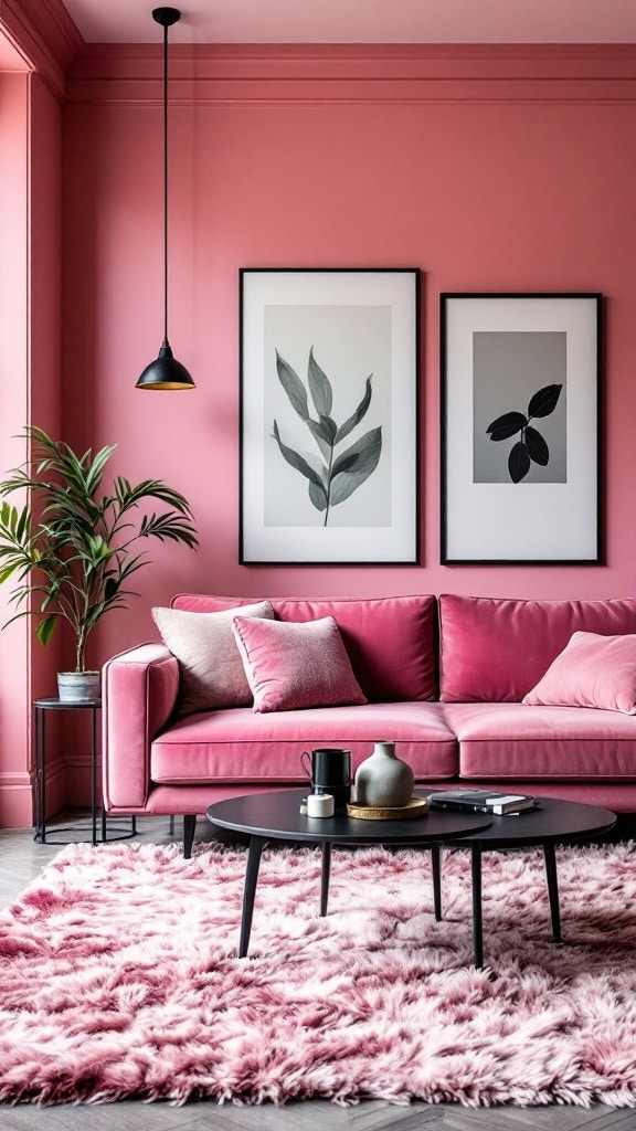 Bold Pink with Black Accents