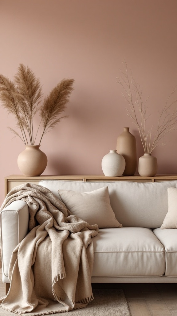 Muted Pink Meets Earthy Neutrals