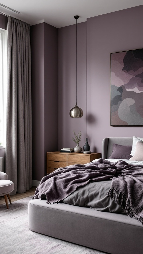 Grape and Gray Sophistication